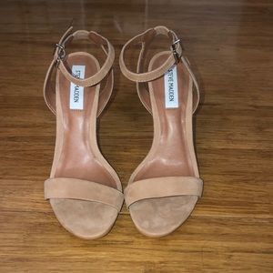 Steve Madden Nude ankle strap heels